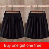 Women's Summer Shorts 100% Cotton High Waist Shorts Loose Casual Solid Shorts Pants Streetwear Elastic Waist Buy One Get