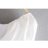 Sexy V-neck Shirt Women's Long Sleeve Puffy Sleeve Elastic Slim Open Navel Blouse Casual Fashion Pleated