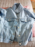 Spring Autumn Short Denim Jackets Women Casual Tops Loose Outerwear Schoolgirl Coat Letter Embroidery Jeancoat Lady