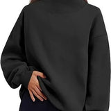 Fongt Fashion Casual Velvet Dress Women's Thick Half-High Collar Loose Women's Clothing In Autumn And Winter 2025