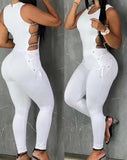 Fongt Summer New Women's Waist Slim Sexy Punk Slim Women's Hollow Out