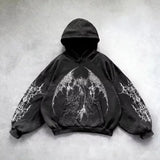 Fongt Wash Hooded Hoodie Hoodie Winter High Street Men And Women With The Same Shirt Top