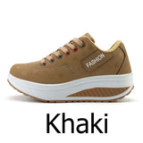 Women Sneakers Height Increasing Summer Breathable Waterproof Wedges Platform Shoes Woman Pu Leather Casual Shoes