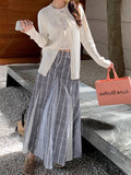 Fongt Spring And Autumn New Temperament Shows Thin Soft Silk Silk Wool Blending ~懒 Lazy Strap Hollow Knitted Open Shirt