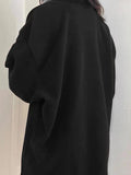 Fleece Patchwork Half Zip Sweatshirt-Outfit