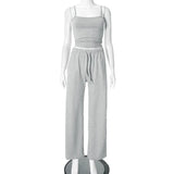 Fongt Women's Spring And Summer Slings With Slings With High Backs Tight Ropes Wide Legs Loose