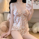 Fongt Windberry Sling Pyjamas V-Neck Shorts Two-Piece Summer 2025 New Sweet And Cute Homewear Woman