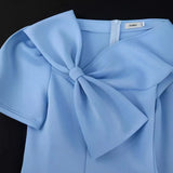 Fongt T900l Dical Collar Bow Dress Loose Comfortable Big Skirt A Dress Dresses