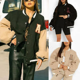 women's jacket spring 2022 Printed zipper Long Sleeve vintage racing jacket Sport Style Woman bombers jacket ropa
