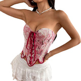 Fongt New Products In The Wind Design Woven Petals Under The Zip Chain Tied Fish Bone Small Top 61085