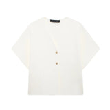 Fongt New Flat-Sleeve V-Neck Sports Knitwear Jacket 4192101