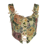 Fongt Winter Fashion Trend Women's New Sling Square Tie Strapped Small Vest