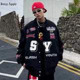 Bomber Woman Varsity Jacket American Racing Jacket¡®s Hip Hop Long Sleeve Stand Collar Jackets Unisex Bombers Coat