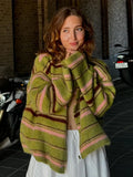 Fongt 2025 Women's New Comfortable Striped Knitted Cardigan