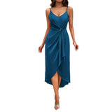 Fongt Women's Summer New Fashion Solid Color Suspension Dresses For Women