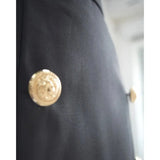 Fashion Runway 2023 Designer Skirt Women's Metal Lion Buttons Embellished Mini