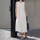 Fongt Heavy Industry Hook Flower! Holiday Style Women Summer Exquisite Literary And Artistic Temperament Gentle Vest Skirt Dress