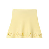 Fongt Wide Shoulder-Coat 3884009 Hollow Embroidered Knitted Miniskirt 3581010