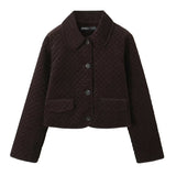 Fongt Women's Clothing Autumn And Winter New Collar Single Buckle Lint Cotton Jacket