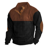Fongt And Winter New Men's Outdoor Jacket Corduroy Leisure Collar Long Sleeves
