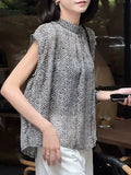 Fongt Summer New Korean Version Of Loose Thin Flying Sleeve Temperament Blouse Retro Fashion Three-Dimensional Cut Half-Sleeved