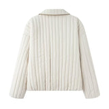 Fongt 2025 New Women's Casual Heart-Shaped Buckle Cotton Jacket Jacket