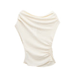 Fongt New Asymmetrical Shoulder Skinny Fashion Top 87075751