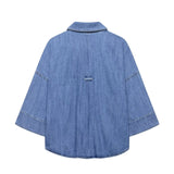 Fongt New Wide Sleeve Denim Shirt 1879025427 Jeans 1879026427