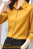 Women's Shirt Spring and Autumn Blouses for Women Long Sleeve Top Women-clothing Polo Neck Button Up Blouse Woman Basic Shirt