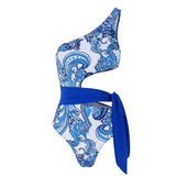Single-Body Bikini Women 2025 New One-Shoulder Snilum High-Rise Sexy