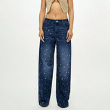 Fongt Two-Piece Hooded Zippered Sweater Street Style Personality Loose Straight Trousers