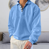 Fongt Explosion Autumn Long Sleeve V-Neck Men's Clips Loose Wear Men's