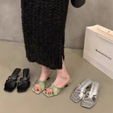 Fongt Slope And High-Heever Slippers Women Summer Wear 2025 New Dress Fairy Wind Coarse And Cold Slippers