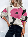 Fongt Autumn And Winter Round Collar Long Sleeve Knitted Fashion Tie With A Casual Jacket Sweater Woman