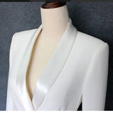 QUALITY New Fashion 2023 Runway Designer Dress Women's Long Sleeve Double Breasted Notched Collar