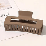 Square Geometric Frosted Hair Claws Clamps Acetate Hairpins Women Hollow Out Ponytail Clips Makeup Styling Tools