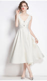 Fongt Luxury Famous Banquet High-End Hepeng Wind Heavy Industry Three-Dimensional Bow Diamond Waist High-End Exquisite Dress