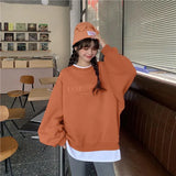 Long Sleeve Sweatshirts Egirl Outfit Vintage 2021 Womens Clothing Round Neck Classy Jacket Female Vogue Minimalist
