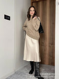 Fongt Sale Of Solid Color Round-Neck Sweater Women 2025 New Soft Knitting Base Top