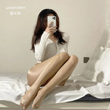 Open Stockings Interesting Women Feel The Temptation To Take Off Pantyhose Transparent Black Silk Large