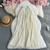 Fongt Wear A High Waist Strap With Casual Pants Female Micro Fat Large Size Show Thin Cover Meat Hanging Feeling Wide Leg Pleated Pants-Outfit