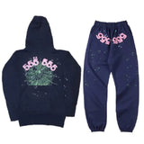 Fongt Men's And Women's Sp5der Spider Web Set 555555 Sportswear Sweater Jogging Pants