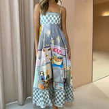 Fongt New Casual Dress Women's High-Waisted Sleeveless Vest With Joint Dress Summer