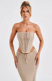 Fongt And Summer Hot New Sexy Trend Bare Back Tsets Coat Ass Long Skirt Knitting Set