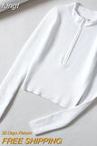 Pullovers Zipper Front Knitted Sweaters Jumpers Y2k Women Autumn Winter Tight Slim High Neck Basic Sweater Women