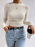 Fongt And Winter Repair With Long-Sleeved T-Shirt Rounded Women's T-Shirt