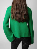 Sweater Women 2023 Autumn Winter Pockets Round Neck Wool Cosy Pullover Casual Vintage Classic Sweaters