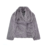 Fongt Women's Thick Lamb Fur Black Coat Women's Winter 2025 New Fur