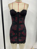 Fongt Leopard Print Wrapped Breasted Hottie Chest Bosom Ring Fish Bone Clasp Repair Kitten Skirt 2075