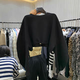 Sweatshirts Women Solid Basic Simple All-match Students Soft Ulzzang Casual Femme Clothes O-neck Spring Autumn Daily